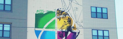 The new mural advertising TWG 2021 
