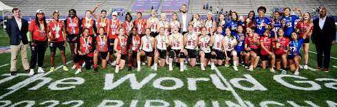 The World Games Flag Football medallists honored at NFL Kickoff in Los Angeles 