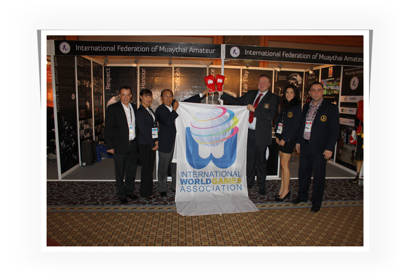 IWGA-Flag-Presented-to-Muaythai-Federation-President april2014